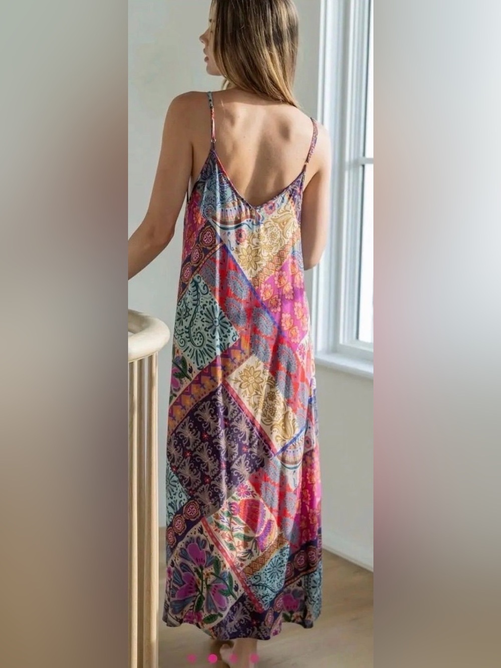NWT Natural Life Gracie Boho Slip Dress Sz XS Rayon - Picture 3 of 5
